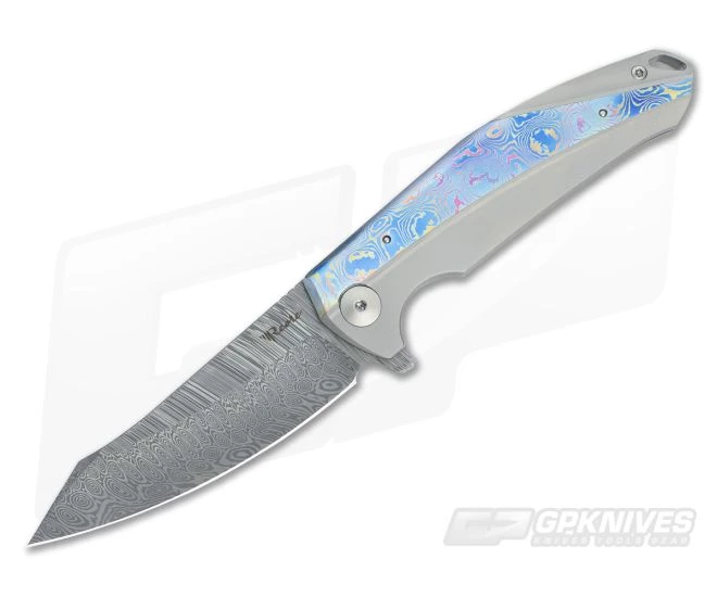 Reate New Prototype Frame Lock Flipper Damascus 1 Reate New Prototype Frame Lock Flipper Damascus