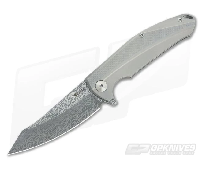 Reate Prototype Frame Lock Flipper Damascus 1 Reate Prototype Frame Lock Flipper Damascus