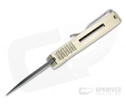 Protech Runt 5 Damascus Wharncliffe Blade 2022 LTD #44 Textured Bronze Aluminum Automatic R5111-D-01 -Limited Edition Knives Sales 2022 r5111 d 01 3