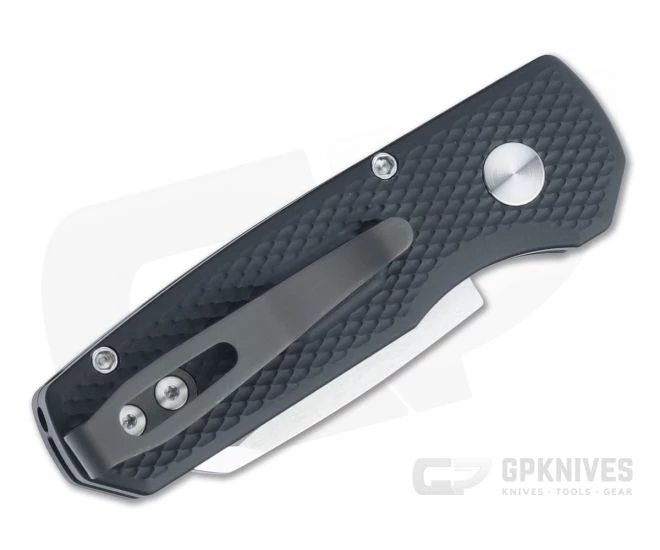Protech Runt 5 Reverse Tanto Hand Ground Mirror CPM-20CV Black Textured Aluminum Automatic R5208 2 Protech Runt 5 Reverse Tanto Hand Ground Mirror CPM-20CV Black Textured Aluminum Automatic R5208 - Image 2