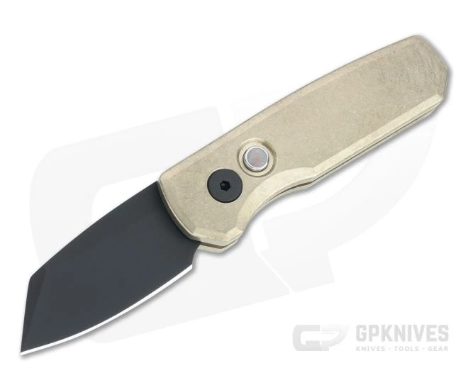 Protech Runt 5 Prototype Reverse Tanto Hand Ground Black DLC CPM-20CV Aluminum Bronze Automatic 1 Protech Runt 5 Prototype Reverse Tanto Hand Ground Black DLC CPM-20CV Aluminum Bronze Automatic