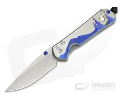 Chris Reeve Small Sebenza 21 "Shooting Star" Night Sky with Mother of Pearl Cabochon 1112-013