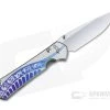 Chris Reeve Small Sebenza 31 Left Handed S45VN Unique Graphic Titanium Folding Knife 002