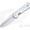 Chris Reeve Small Sebenza 31 S45VN Unique Graphic Triple Mosaic Opal Titanium Folding Knife 005