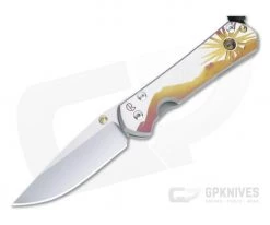 Chris Reeve Small Sebenza 31 S45VN Citrine "Morning Sun" Unique Graphic Folder 007