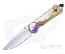 Chris Reeve Small Sebenza 31 S45VN Citrine "Morning Sun" Unique Graphic Folder 009