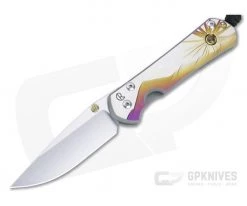 Chris Reeve Small Sebenza 31 S45VN Citrine "Morning Sun" Unique Graphic Folder 011