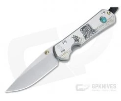 Chris Reeve Small Sebenza 31 CGG Lunar Landing w/ Chrysocolla Cabochon Drop Point S31-1504