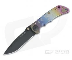 Limited Edition Knives Sales 2022 12 Spartan Harsey Folder Crusader Cross Multi-Color Fade Ano Special Edition Black PVD S35VN