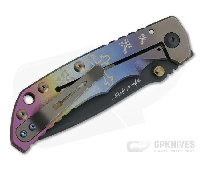 Spartan Harsey Folder Crusader Cross Multi-Color Fade Ano Special Edition Black PVD S35VN 2 Spartan Harsey Folder Crusader Cross Multi-Color Fade Ano Special Edition Black PVD S35VN - Image 2