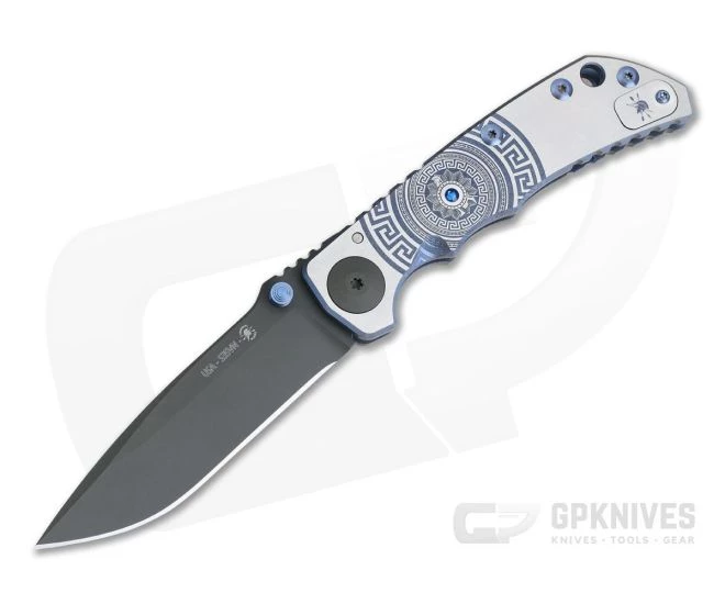 Spartan Harsey Folder Special Edition Blue Spartan Shield Black PVD S35VN 1 Spartan Harsey Folder Special Edition Blue Spartan Shield Black PVD S35VN