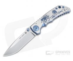 Spartan Harsey Folder Special Edition Blue Kraken Stonewashed S45VN Folder 018