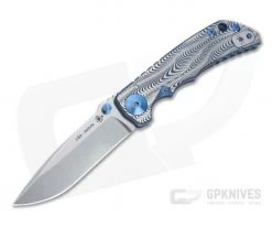 Spartan Harsey Folder Special Edition Blue Sound Wave Stonewashed S45VN