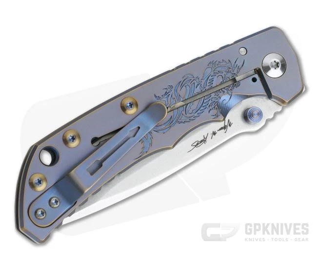 Spartan Harsey Folder Special Edition Blue Dragon Stonewashed S45VN 2 Spartan Harsey Folder Special Edition Blue Dragon Stonewashed S45VN - Image 2