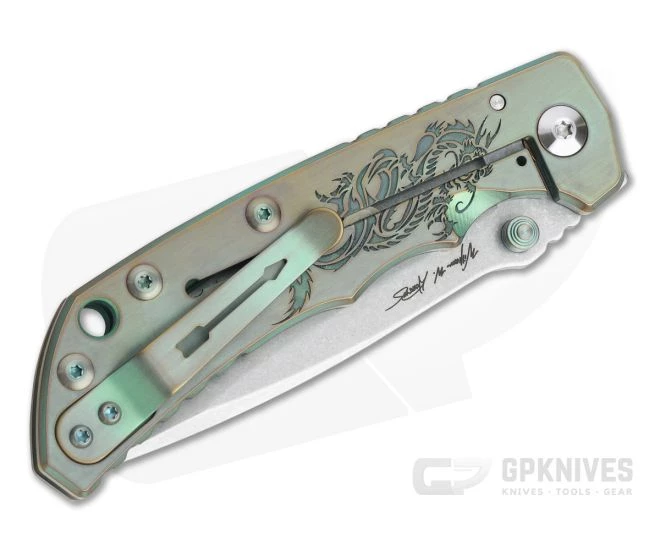 Spartan Harsey Folder Special Edition Green Dragon Stonewashed S45VN 2 Spartan Harsey Folder Special Edition Green Dragon Stonewashed S45VN - Image 2