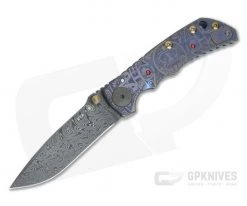 Spartan Harsey Folder Special Edition Blue Mayan Nichols Damascus Folder