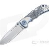 Spartan Harsey Folder Special Edition Blue Saint Michael Stonewashed S45VN Folder 029