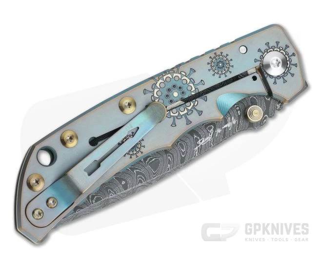 Spartan Harsey Folder Special Edition Plague Doctor Nichols Damascus Folder 032 2 Spartan Harsey Folder Special Edition Plague Doctor Nichols Damascus Folder 032 - Image 2