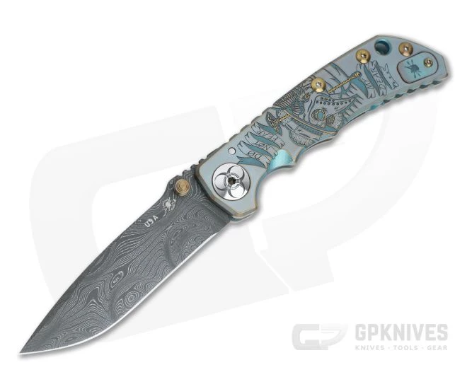 Spartan Harsey Folder Special Edition Plague Doctor Nichols Damascus Folder 033 1 Spartan Harsey Folder Special Edition Plague Doctor Nichols Damascus Folder 033