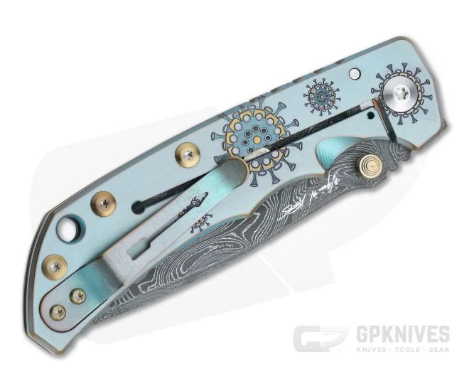 Spartan Harsey Folder Special Edition Plague Doctor Nichols Damascus Folder 033 2 Spartan Harsey Folder Special Edition Plague Doctor Nichols Damascus Folder 033 - Image 2