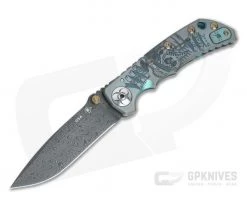 Spartan Harsey Folder Special Edition Plague Doctor Nichols Damascus Folder 035
