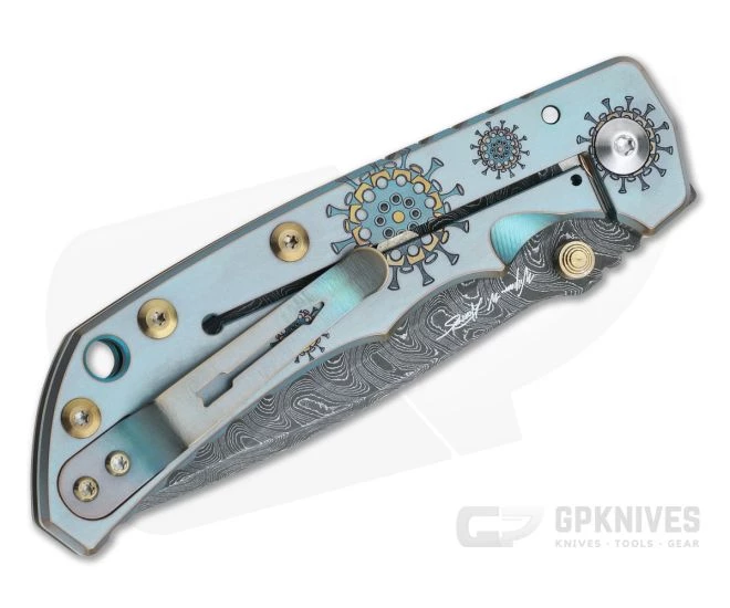 Spartan Harsey Folder Special Edition Plague Doctor Nichols Damascus Folder 035 2 Spartan Harsey Folder Special Edition Plague Doctor Nichols Damascus Folder 035 - Image 2