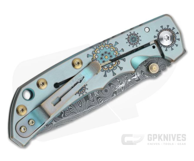 Spartan Harsey Folder Special Edition Plague Doctor Nichols Damascus Folder 036 2 Spartan Harsey Folder Special Edition Plague Doctor Nichols Damascus Folder 036 - Image 2