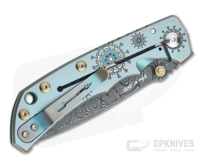 Spartan Harsey Folder Special Edition Plague Doctor Nichols Damascus Folder 040 2 Spartan Harsey Folder Special Edition Plague Doctor Nichols Damascus Folder 040 - Image 2