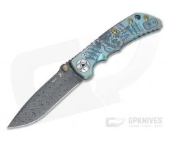 Spartan Harsey Folder Special Edition Plague Doctor Nichols Damascus Folder 041