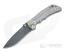 Spartan Harsey Folder Sound Wave Titanium Bronze Accents Special Edition w/ Nichols Damascus 044