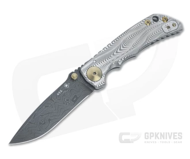 Spartan Harsey Folder Sound Wave Titanium Bronze Accents Special Edition w/ Nichols Damascus 044 1 Spartan Harsey Folder Sound Wave Titanium Bronze Accents Special Edition w/ Nichols Damascus 044