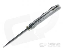 Spartan Harsey Folder Sound Wave Titanium Bronze Accents Special Edition w/ Nichols Damascus 045 -Limited Edition Knives Sales 2022 sf5 045 3