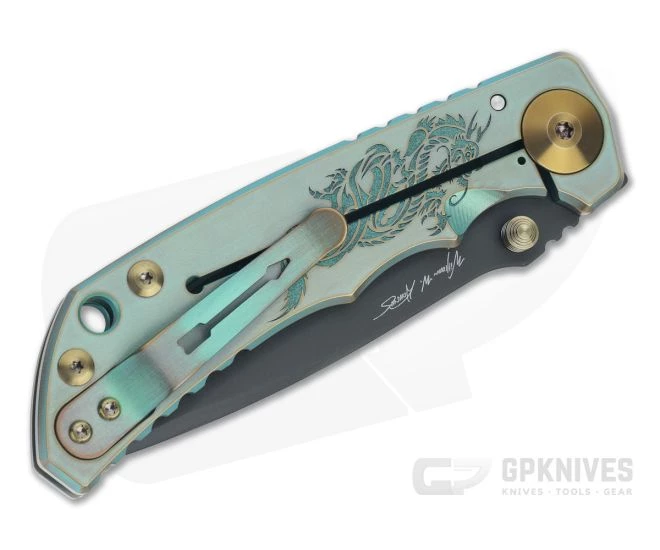 Spartan Harsey Folder Special Edition Green and Bronze Dragon Black PVD S45VN 2 Spartan Harsey Folder Special Edition Green and Bronze Dragon Black PVD S45VN - Image 2
