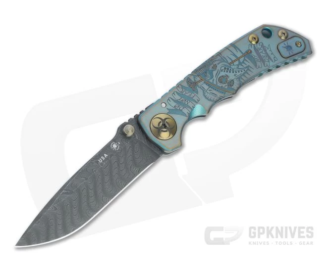 Spartan Harsey Folder Special Edition Plague Doctor Nichols Damascus Folder 049 1 Spartan Harsey Folder Special Edition Plague Doctor Nichols Damascus Folder 049