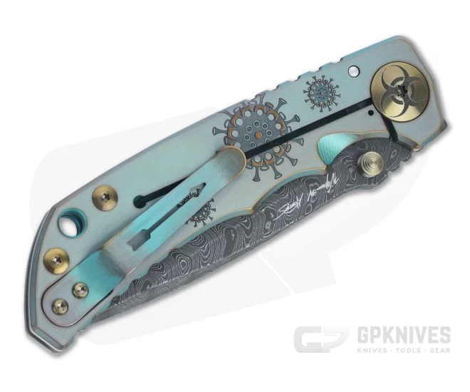 Spartan Harsey Folder Special Edition Plague Doctor Nichols Damascus Folder 049 2 Spartan Harsey Folder Special Edition Plague Doctor Nichols Damascus Folder 049 - Image 2