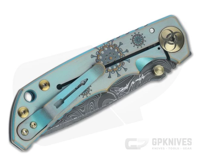 Spartan Harsey Folder Special Edition Plague Doctor Nichols Damascus Folder 050 2 Spartan Harsey Folder Special Edition Plague Doctor Nichols Damascus Folder 050 - Image 2