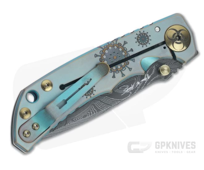 Spartan Harsey Folder Special Edition Plague Doctor Nichols Damascus Folder 051 2 Spartan Harsey Folder Special Edition Plague Doctor Nichols Damascus Folder 051 - Image 2