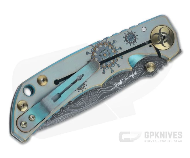 Spartan Harsey Folder Special Edition Plague Doctor Nichols Damascus Folder 052 2 Spartan Harsey Folder Special Edition Plague Doctor Nichols Damascus Folder 052 - Image 2