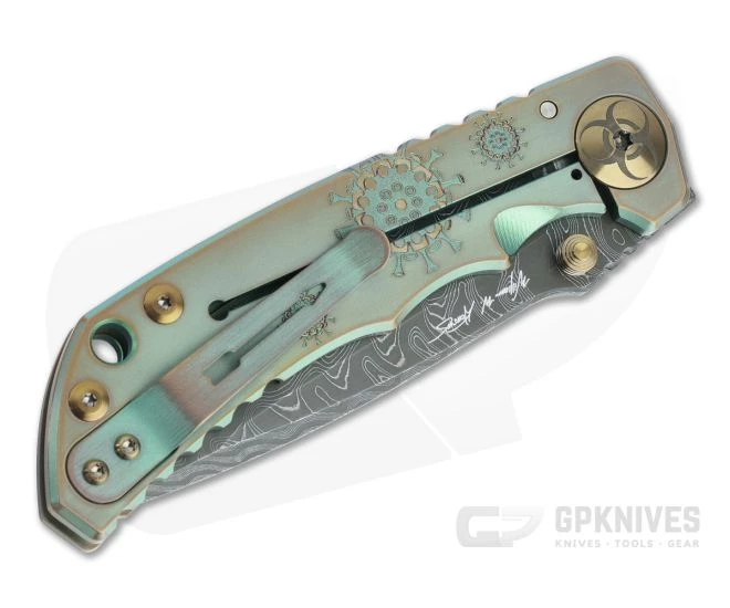 Spartan Harsey Folder Special Edition Plague Doctor Nichols Damascus Folder 068 2 Spartan Harsey Folder Special Edition Plague Doctor Nichols Damascus Folder 068 - Image 2