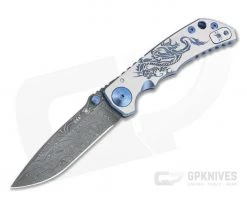 Spartan Harsey Folder Special Edition Blue Dragon Nichols Damascus Folder 076