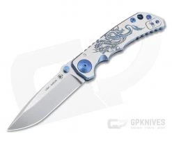 Spartan Harsey Folder Special Edition Blue Dragon Stonewashed S45VN Folder 079
