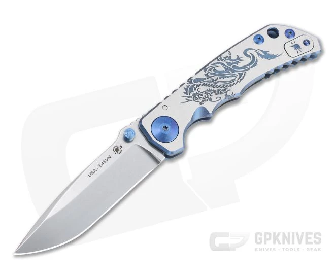 Spartan Harsey Folder Special Edition Blue Dragon Stonewashed S45VN Folder 079 1 Spartan Harsey Folder Special Edition Blue Dragon Stonewashed S45VN Folder 079