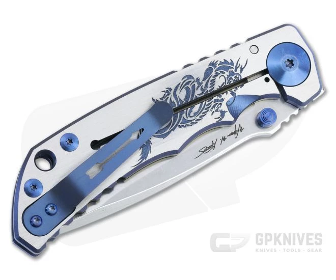 Spartan Harsey Folder Special Edition Blue Dragon Stonewashed S45VN Folder 079 2 Spartan Harsey Folder Special Edition Blue Dragon Stonewashed S45VN Folder 079 - Image 2