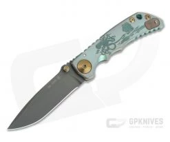 Spartan Harsey Folder Special Edition Green and Bronze Kraken Black PVD S45VN Folder 084