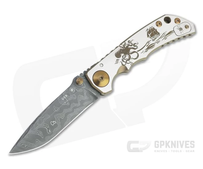 Spartan Harsey Folder Special Edition Bronze Kraken Nichols Damascus Folder 087 1 Spartan Harsey Folder Special Edition Bronze Kraken Nichols Damascus Folder 087