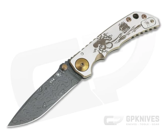 Spartan Harsey Folder Special Edition Bronze Kraken Nichols Damascus Folder 088 1 Spartan Harsey Folder Special Edition Bronze Kraken Nichols Damascus Folder 088