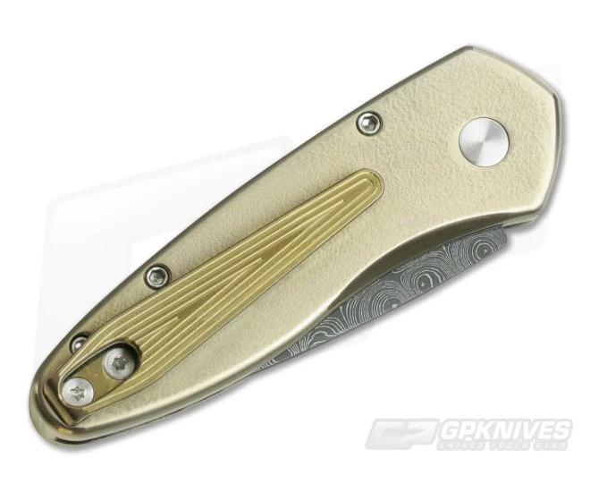 Protech Sprint Damascus Titanium Custom Abalone Inlay California Legal Auto 2 Protech Sprint Damascus Titanium Custom Abalone Inlay California Legal Auto - Image 2