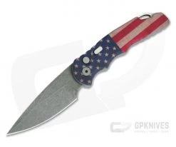 Protech Tactical Response TR-5 Exclusive Acid Washed S35VN Automatic T501-AW-FLAG