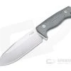LionSteel T6 Satin K490 Black Canvas Micarta Fixed Blade Knife