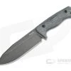 LionSteel T6 Old Black PVD K490 Black Canvas Micarta Fixed Blade Knife